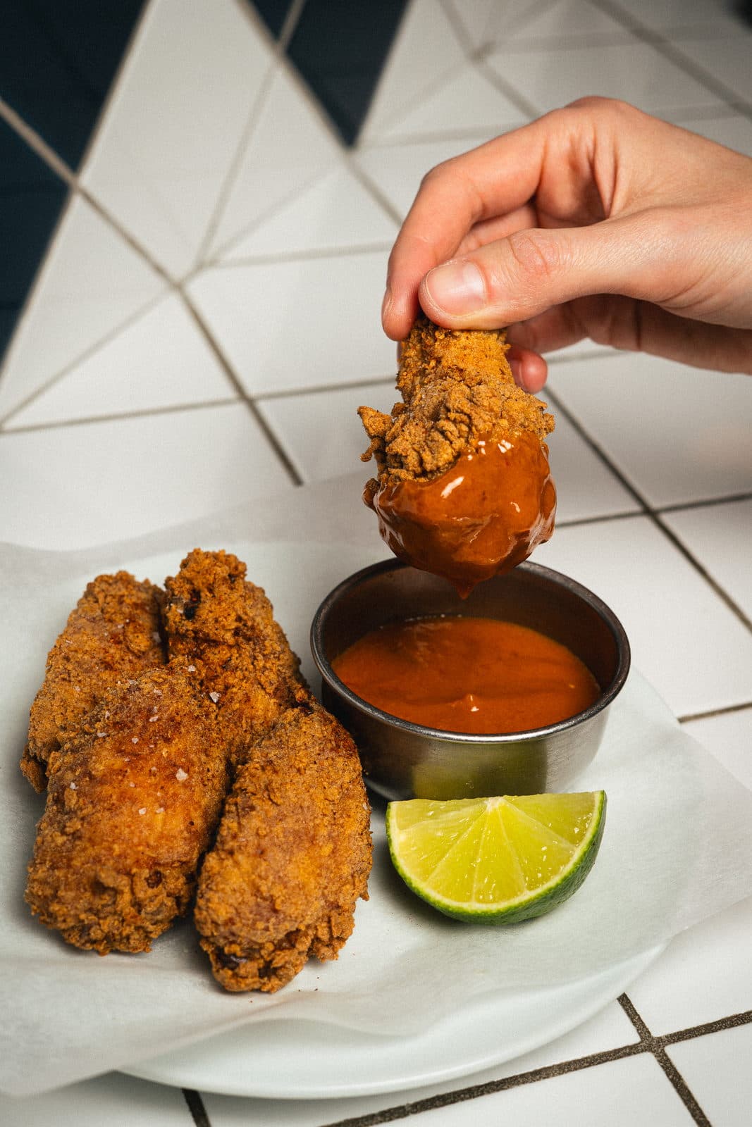 Crispy macha wings